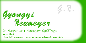 gyongyi neumeyer business card